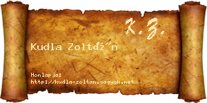 Kudla Zoltán névjegykártya
